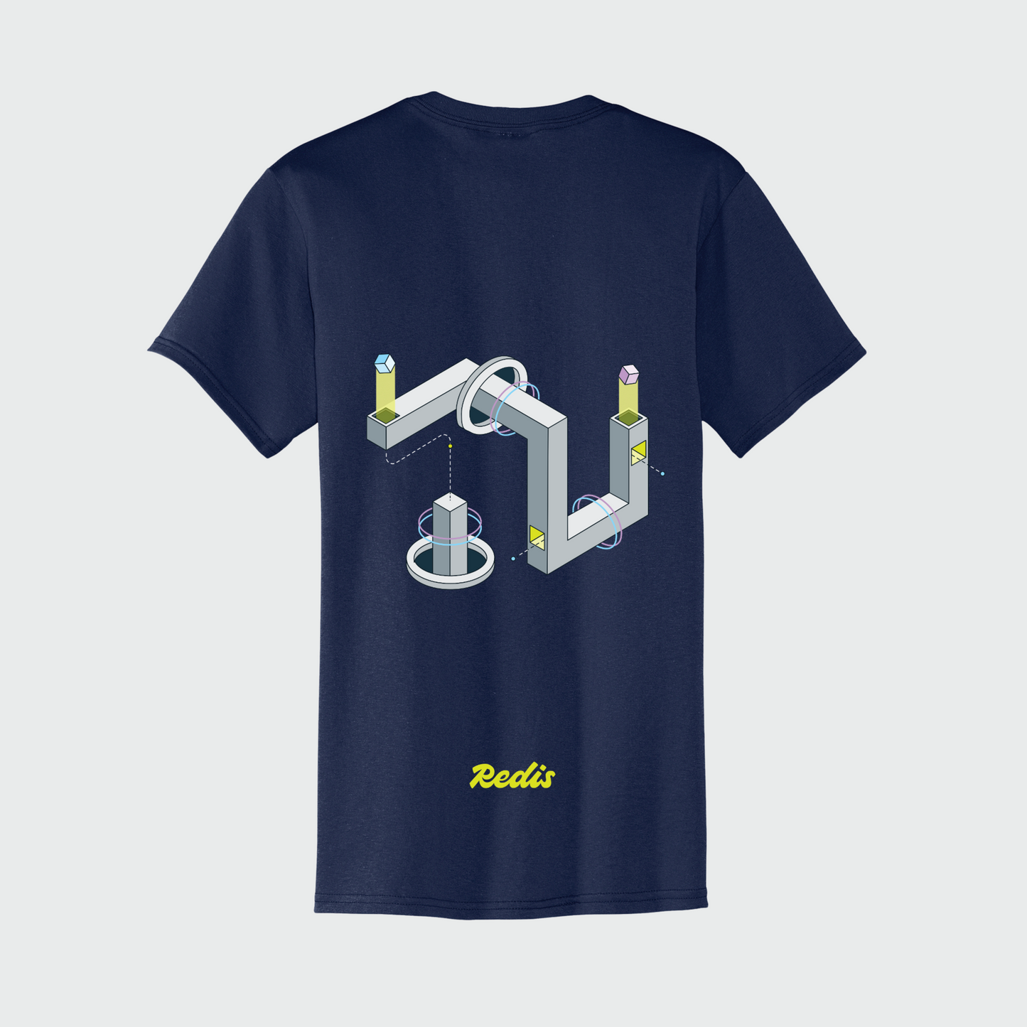 Short sleeve graphic pocket tee (navy)