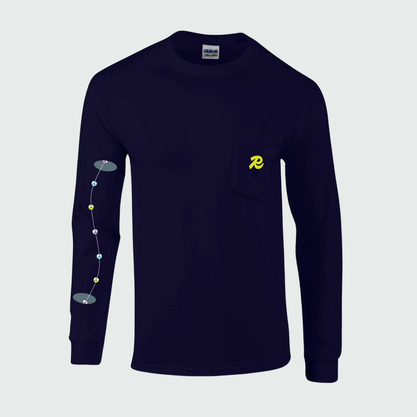 Long sleeve pocket tee (navy)