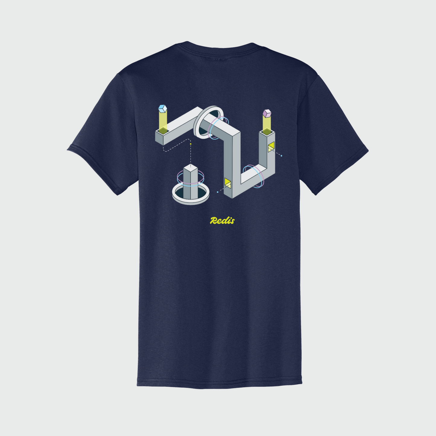 Short sleeve graphic pocket tee (navy)