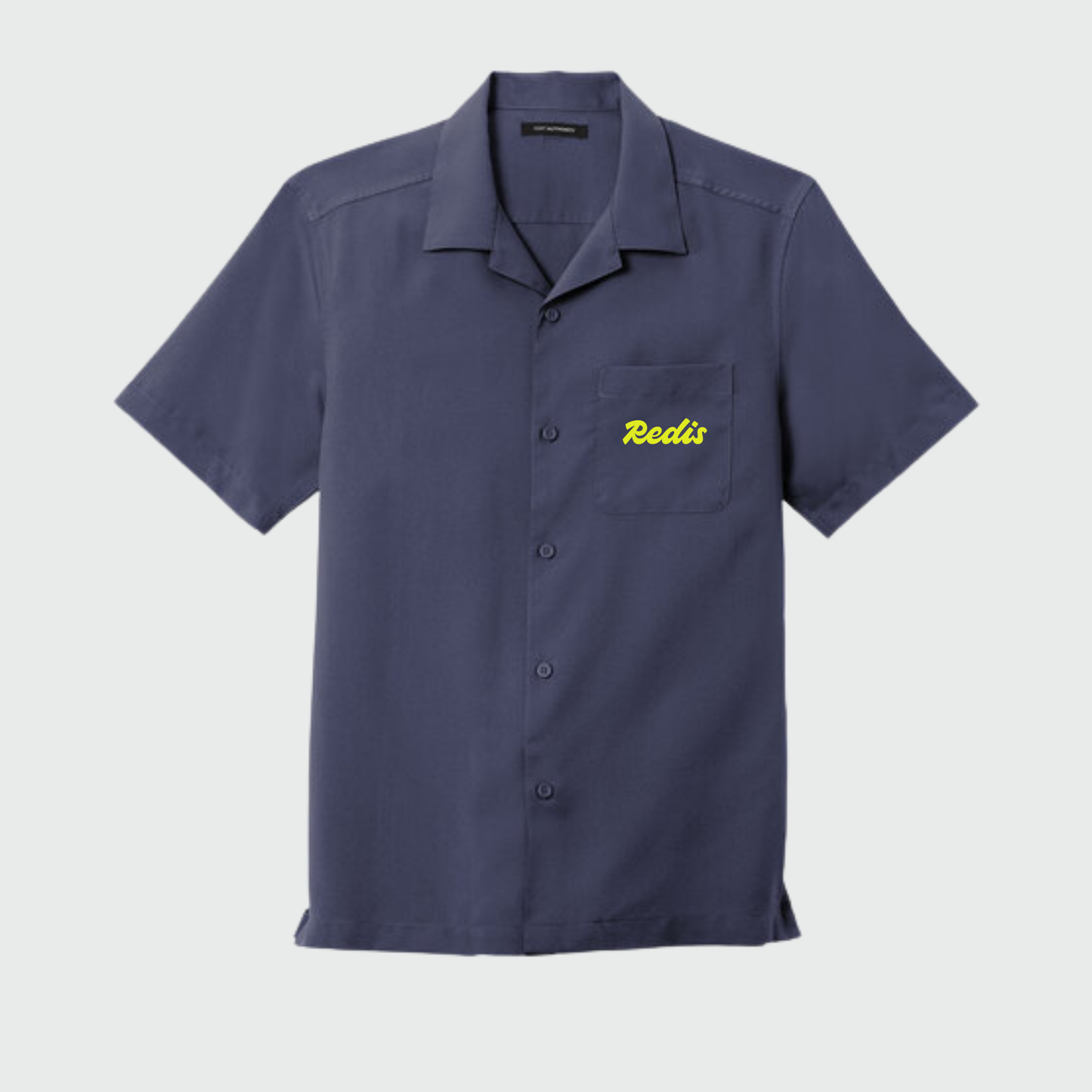 Men's short sleeve button down (navy)