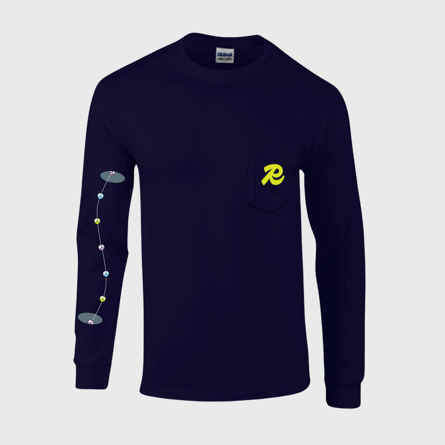 Long sleeve pocket tee (navy)
