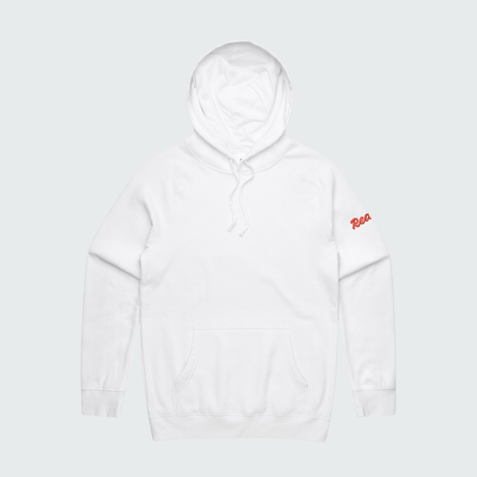 Heavyweight logo hoodie (white)